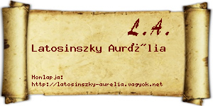 Latosinszky Aurélia névjegykártya